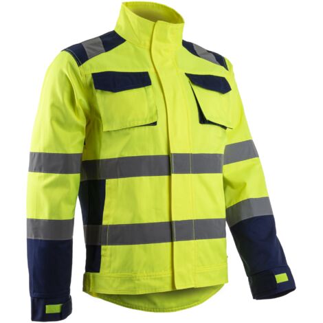 Veste de travail haute visibilité HV stretch multipoches Coverguard HIBANA Jaune Fluo 3XL