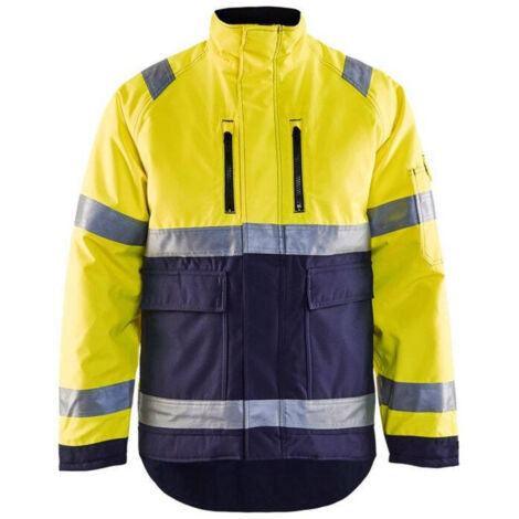 Veste de travail hiver haute visibilité 4827 - Jaune fluo/Marine XXS