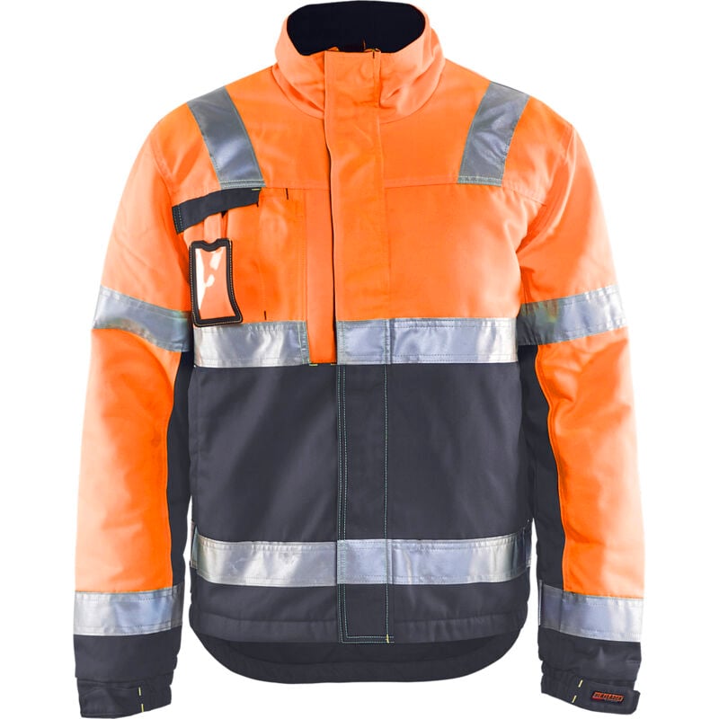 Chaqueta de trabajo de invierno de alta visibilidad 4862 - Naranja fluorescente/Gris antracita 4XL