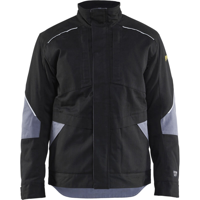 Giacca da lavoro invernale ignifuga 4961 - Nero/Grigio chiaro S