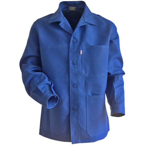 Veste de travail homme LMA PLANTOIR 100% coton taille 5 bleu bugatti fermeture à boutons