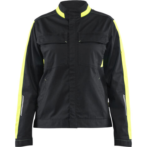 Veste de travail industrie stretch femme 4443 - Noir/Jaune M