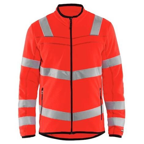 Veste de travail micropolaire haute visibilité 4941 - Rouge fluo XL