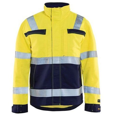 Veste de travail multinormes 4087 - Jaune fluo/Marine 4XL