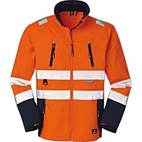 Veste de travail Pittsburgh,Softshell orange fluo/navy, Taille L