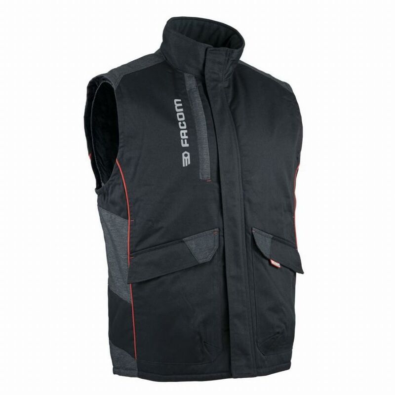 Gilet de travail bodywarmer matelassé FACOM Track Noir/Rouge Taille S - FXWW5000E-S