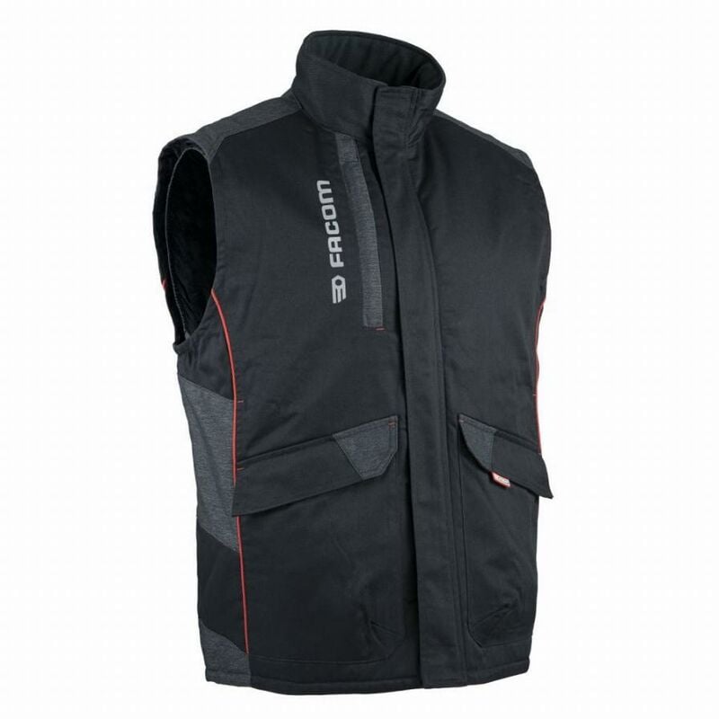 Gilet de travail bodywarmer matelassé Facom Track Noir/Rouge Taille xxxl - FXWW5000E-XXXL