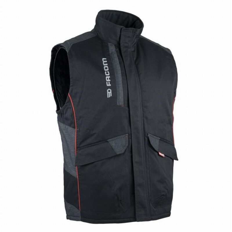 Gilet de travail bodywarmer matelassé Facom Track Noir/Rouge Taille l - FXWW5000E-L