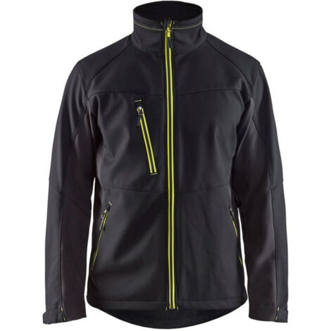 Veste de travail softshell 4950 Noir/Jaune fluo 4XL