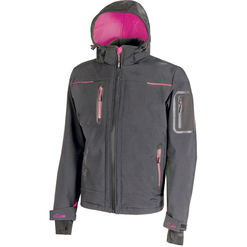 Veste de travail softshell space Gris/Fuschia - FU187GF U-power taille 2XL