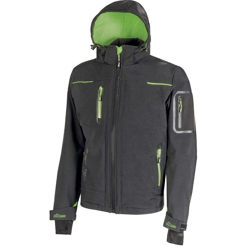 Veste de travail softshell doublé micro polaire space - Gris/Vert l
