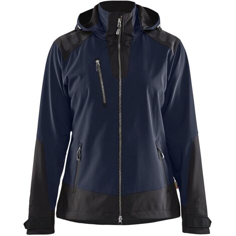 Veste de travail softshell femme 4719 Marine foncé/Noir L