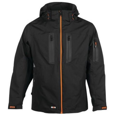 Veste de travail softshell respirante et thermique à capuche amovible HEROCK TRYSTAN Noir M
