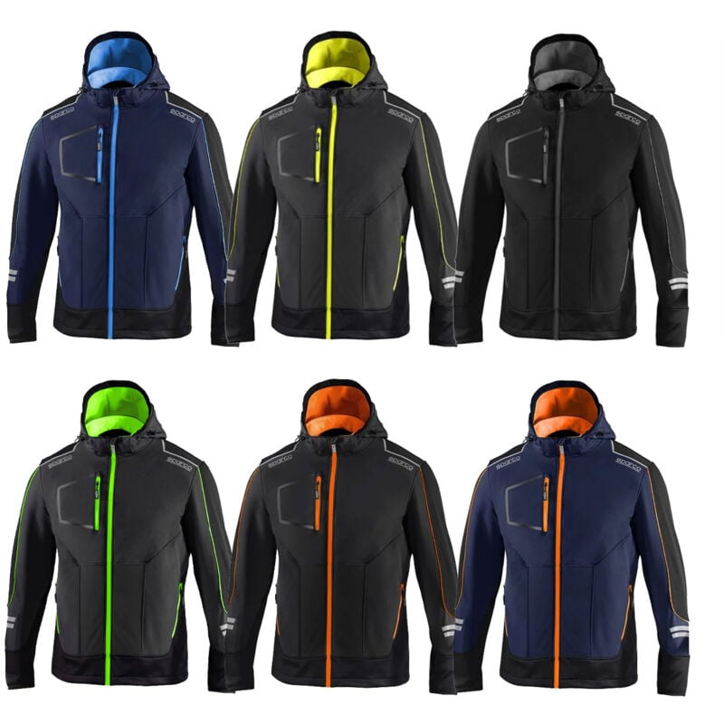 Veste de travail Sparco York Tech Soft-Shell 02412 - m - Schwarz / Orange