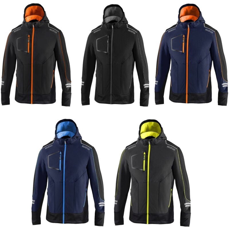 02412GSGF3 Veste de travail Soft-Shell York Gris/Jaune xl - Sparco