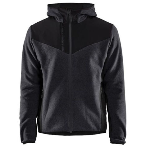Veste de travail tricotée avec softshell 5940 - Gris anthracite/Noir M