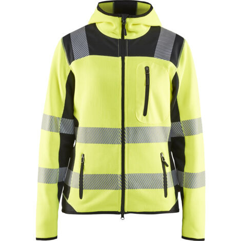 Veste de travail tricotée haute visibilité femme 4967 - Jaune fluo/Noir L