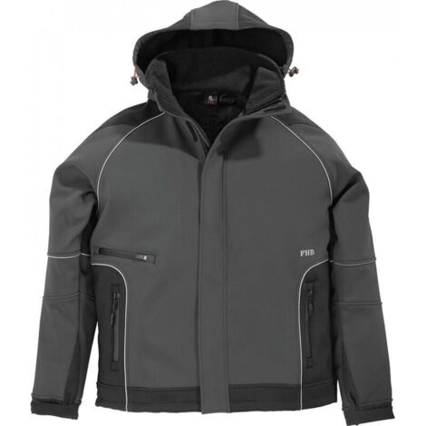 Veste de travail Walter, Softshell,  Taille  M, anthracite/noir
