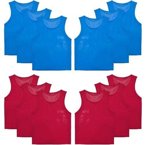 Veste D'Entrainement - Maille Respirante - Pour Football Basketball Et Sports Collectifs - Unisexe Enfant Adulte - Lot De 12