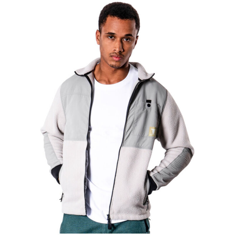 Veste en polaire sherpa Stier m gris clair