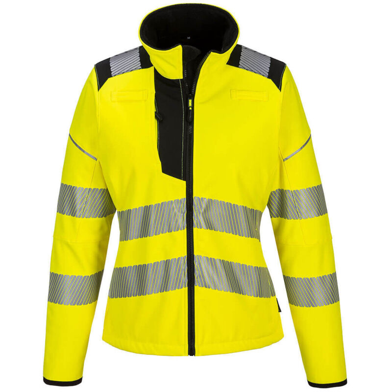 Softshell Pw3 Hochsichtbarkeit Für Damen Farbe, Gelb/schwarz Größe S - Portwest