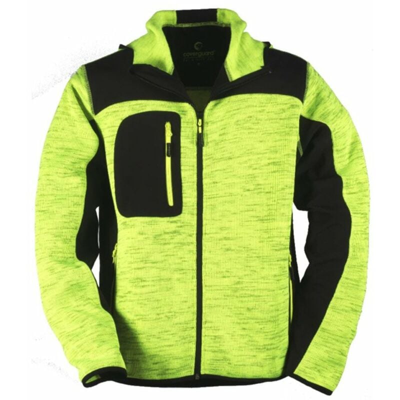 Veste softshell bora jaune fluo taille s Coverguard