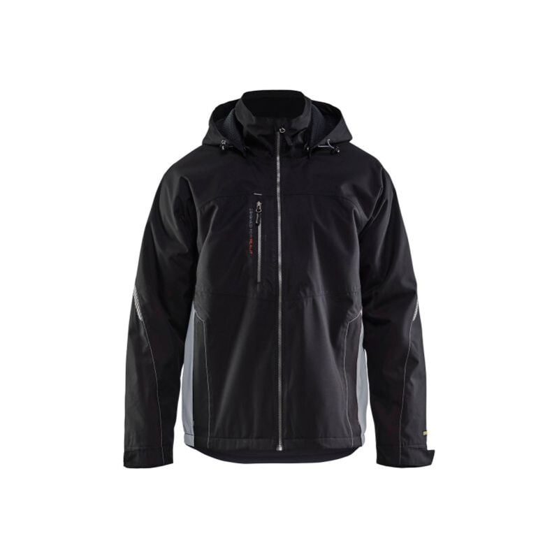 Veste de pluie hardshell Blaklader 4790 - Noir / Gris clair - m
