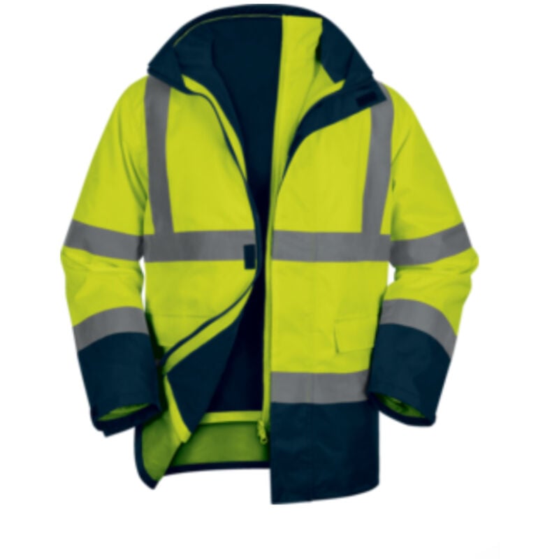 Parka 5 En 1 Haute Visibilité Polyester Oxford Enduit Pu Delta Plus - Speedjm 48/50 (M)