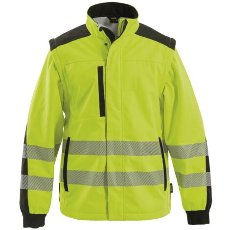 Veste Haute Visibilité EPI Taille XXL Modulable en Gilet Sans Manches Sécurité Chantier Homme Femme VITO