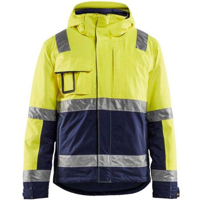 Veste de travail hiver haute visibilité stretch 4870 - Jaune fluo/Marine XL