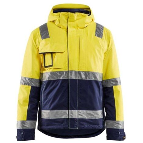 Veste haute visibilité hiver Blaklader Stretch Jaune / Marine L.