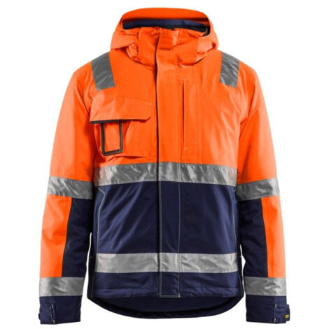 Veste haute visibilité hiver Blaklader Stretch Orange / Marine 3XL