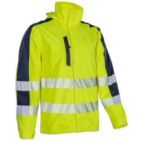 Veste haute visibilité imperméable coupe-vent softshell Coverguard HOTARU Jaune Fluo 3XL