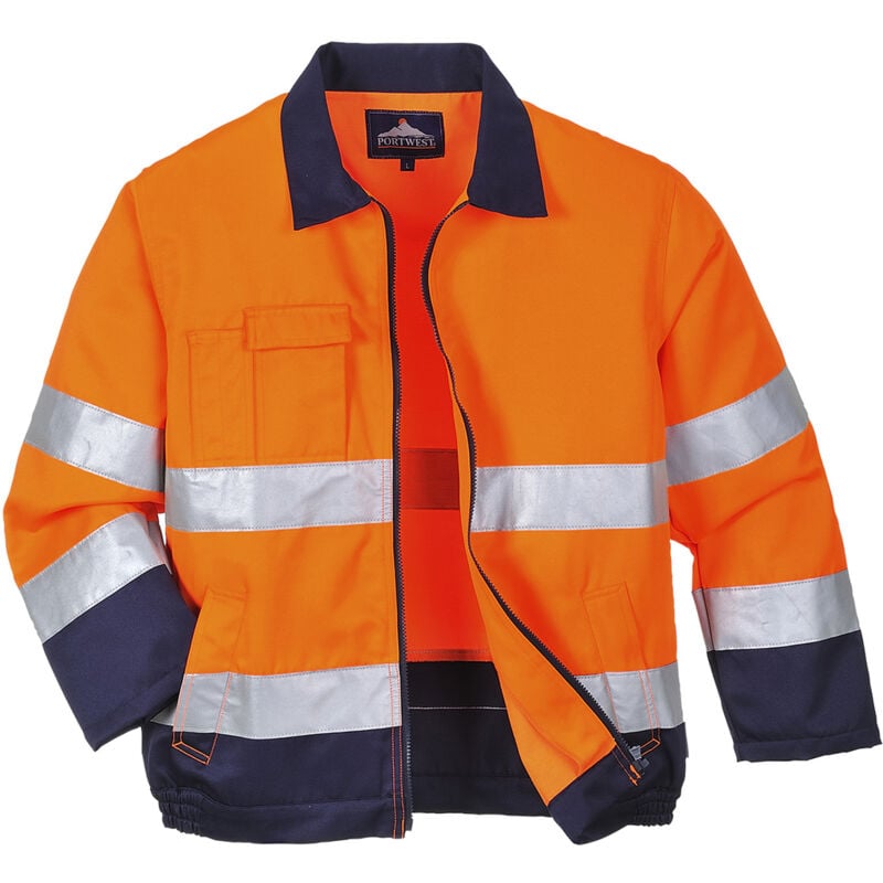 Portwest - Veste Hi-Vis Madrid couleur : Orange/Marine taille xxxl