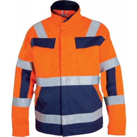Veste HV,MG, Taille M (50/52),orange fluo/bleu