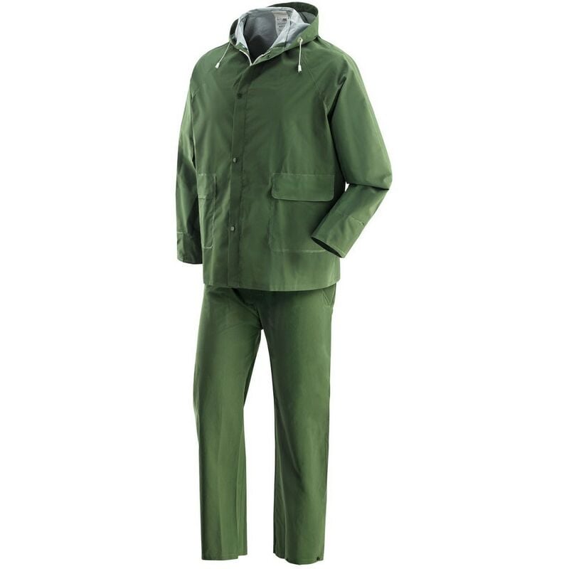 Capaldo - Veste imperméable imperméable pluie et pantalon vert - Salone