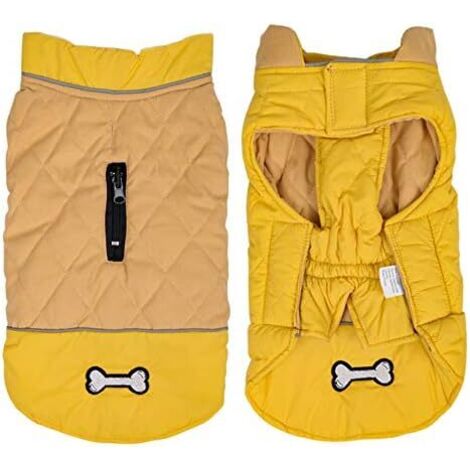 Veste imperméable pour chien (Jaune XS)