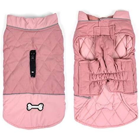 Veste imperméable pour chien (rose M)-Fei Yu
