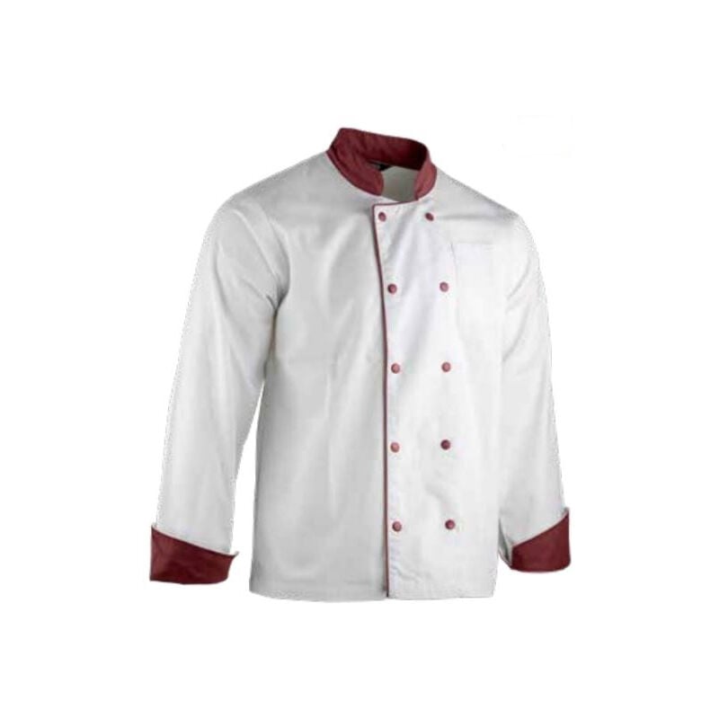 Veste de travail LMA MEDAILLON C1 blanc/bordeaux T.M - 2299 T.3