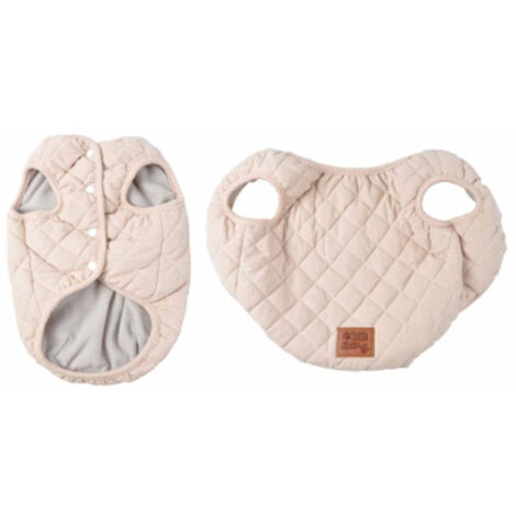 Veste Matelassée pour Chien "Doublé Polaire" 40cm Écru