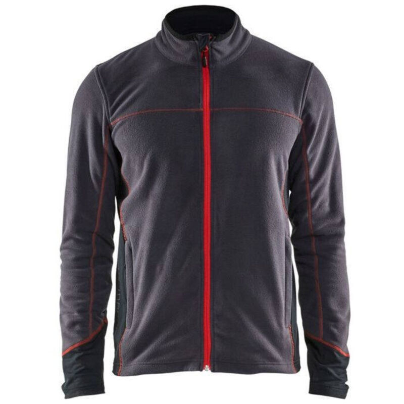 Veste de travail micropolaire 4995 - Gris anthracite/Rouge m