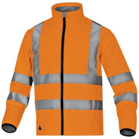 VESTE ORANGE FLUO LEGA DELTA PLUS SOFTSHELL POLYESTER 3 COUCHES LAMINÉES - LEGAOR0   54/56 (XL)