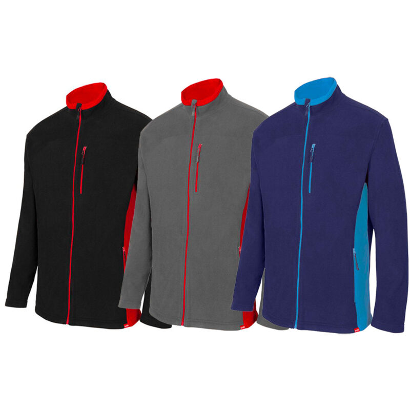 Veste polaire bicolore VELILLA Noir / Lime L Veste polaire bicolore VELILLA Noir / Lime L