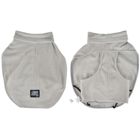 Veste Polaire Chien "Frileux" 30cm Gris Clair