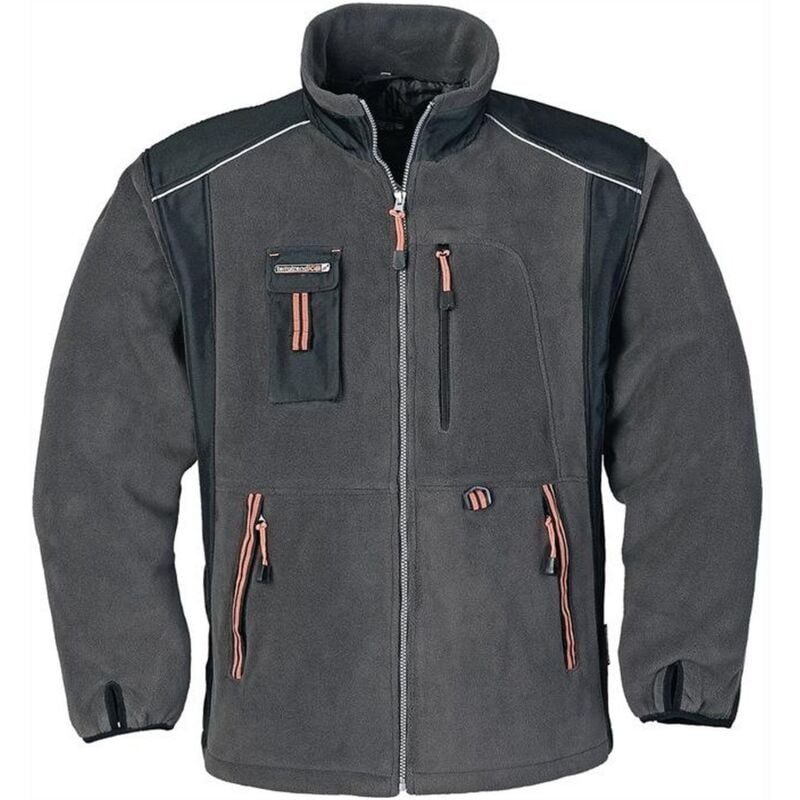 Terratrend - Veste polaire taille xxl gris foncé/noir/orange 100 % pes