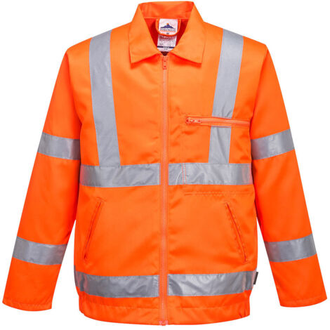 Veste poly-coton Hi-Vis RIS couleur : Orange taille S - PORTWEST