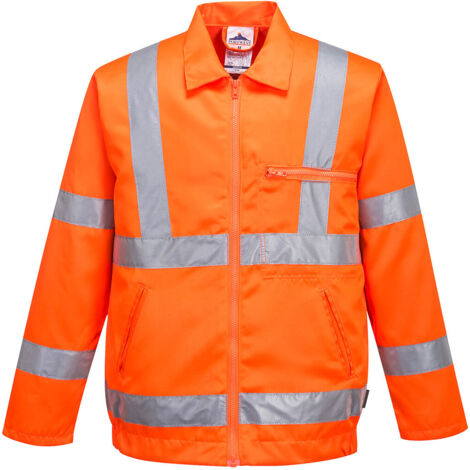 Veste Poly-coton Hi-vis Ris Couleur : Orange Taille Xl - Portwest