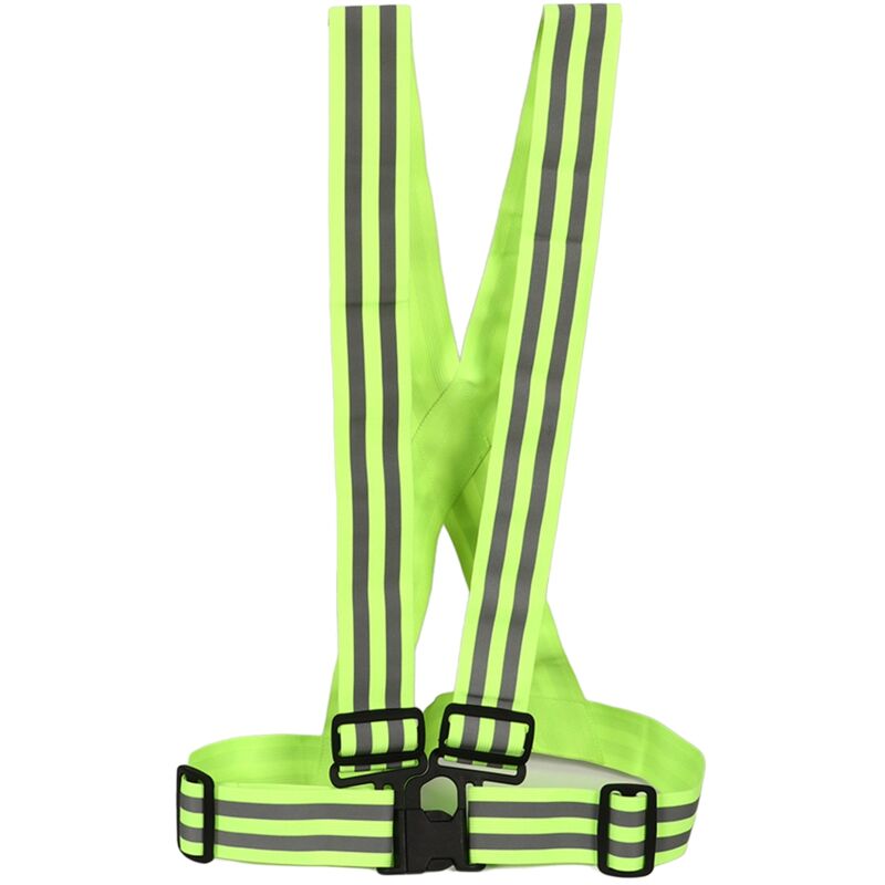 Veste réfléchissante haute visibilité, ceinture de sécurité élastique et confortable pour la course, le vélo et la marche nocturne.