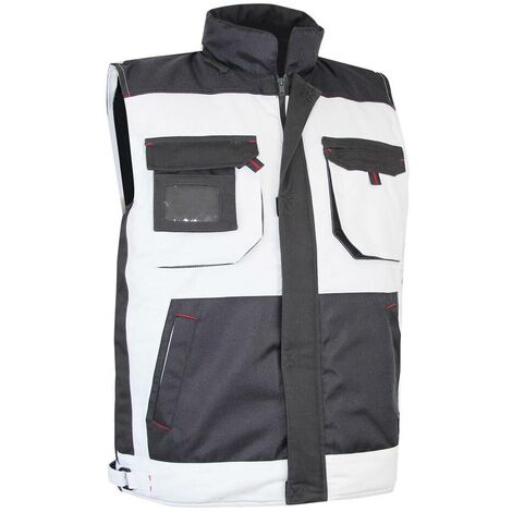 Bodywarmer bicolore Blanc / Gris nuit - LMA - PERCHE