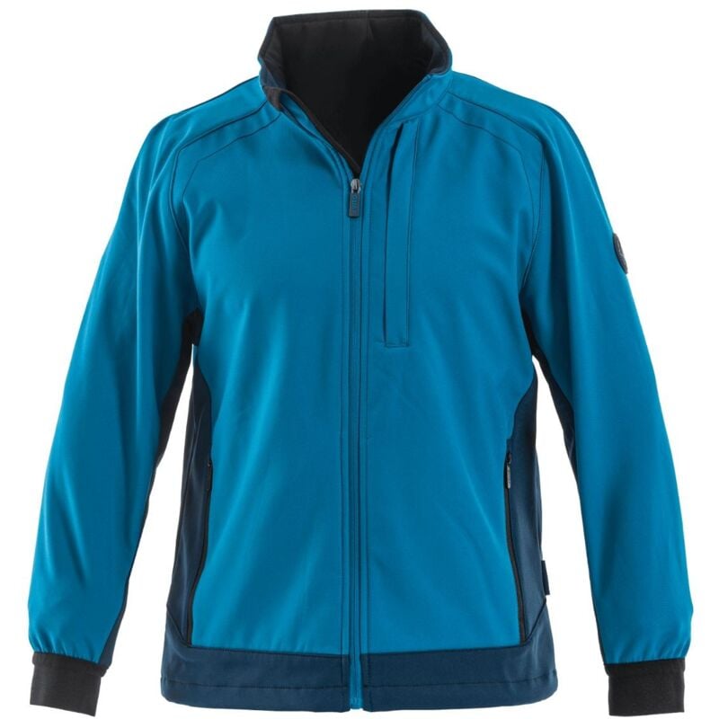 Vito - Veste Softshell Bleue Performance Taille l Unisexe Légère Multi-Poches